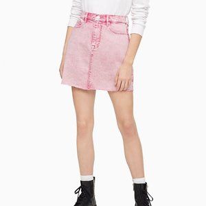 Calvin Klein Acid Wash Jean Denim Mini Skirt